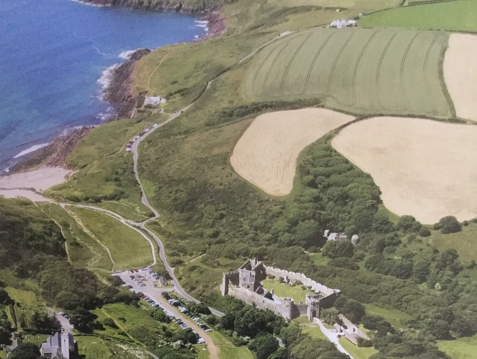 Manorbier Village and Manorbier Bay