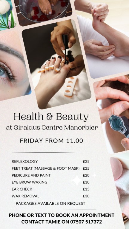 Health and Beauty Clinic at Giraldus Centre Manorbier