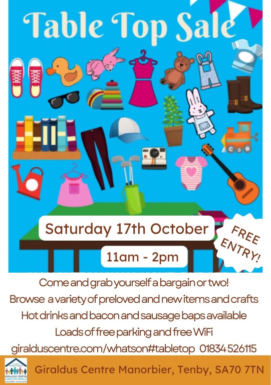 Table Top Sale at Giraldus Centre Manorbier