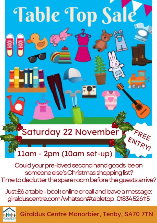 Table Top Sale at Giraldus Centre Manorbier