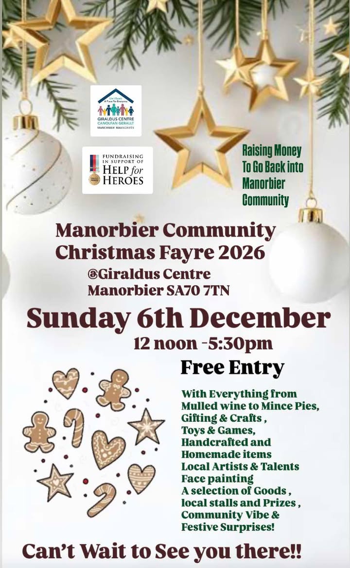 Christmas Fayre 2026 at Giraldus Centre Manorbier